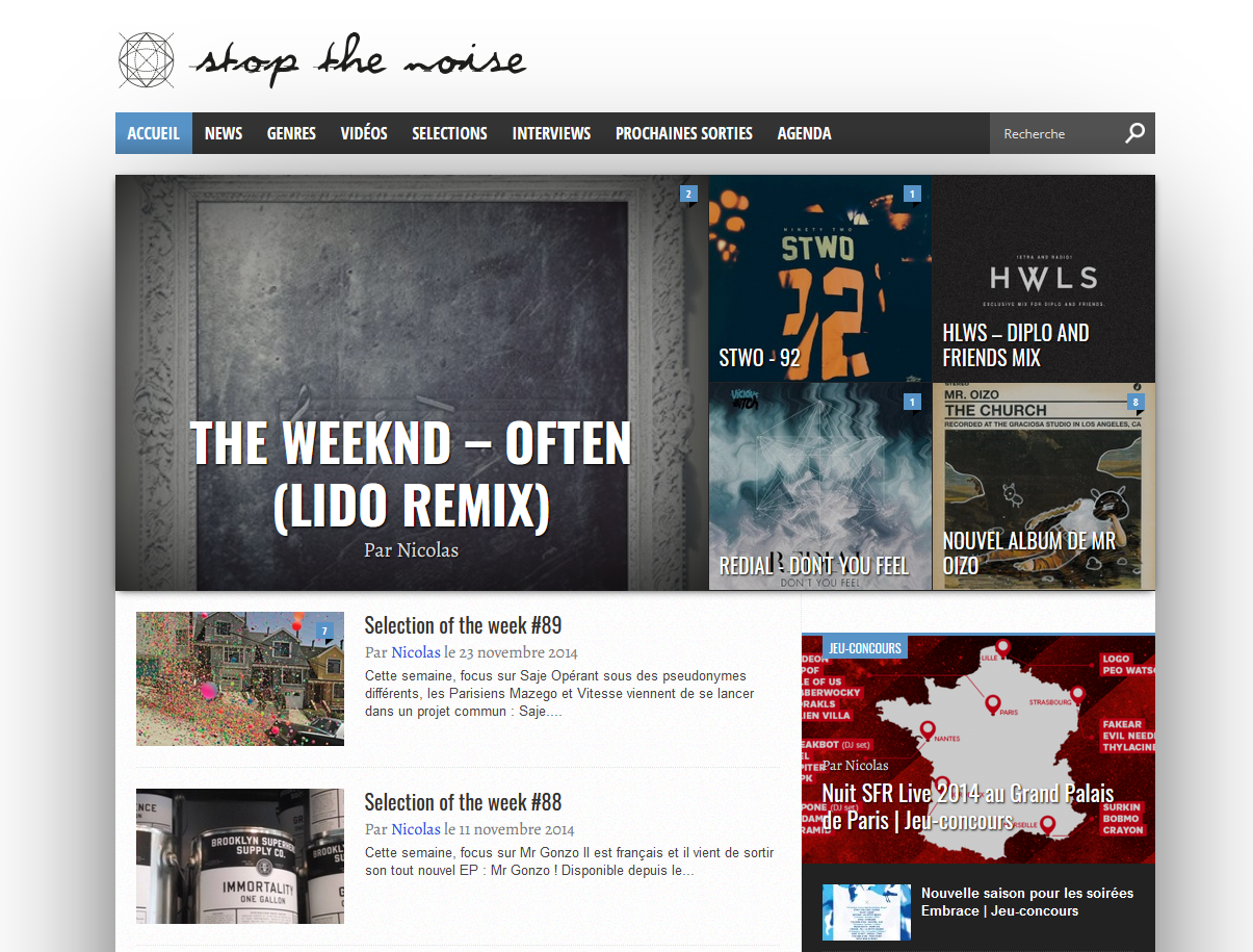 Screenshot of Stop The Noise.fr